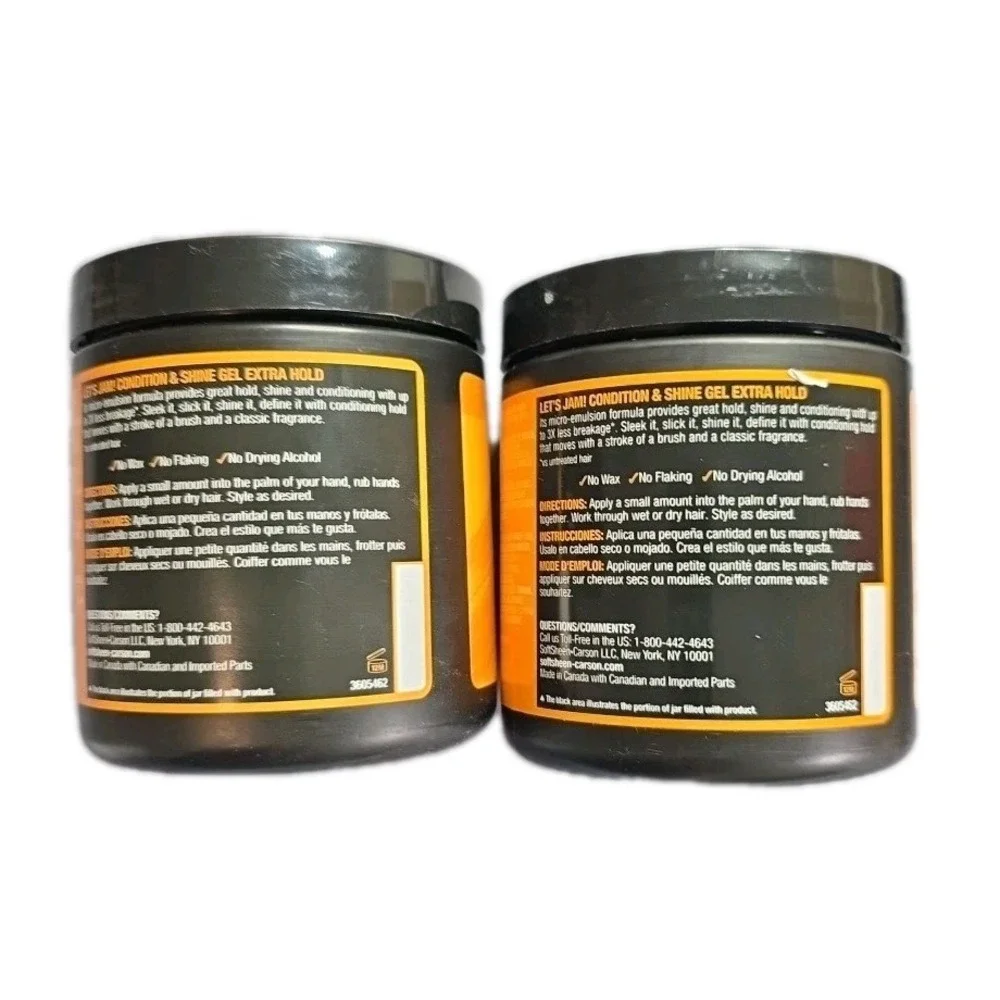 Let's Jam Extra Hold Conditioning & Shine Hair Gel Value Size 14oz Lot of 2